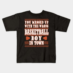 Basketball Boys Basket Basket Team Men Kids T-Shirt